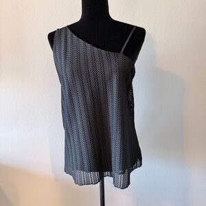 Doe & Rae Black Lace Detail Off Shoulder Top